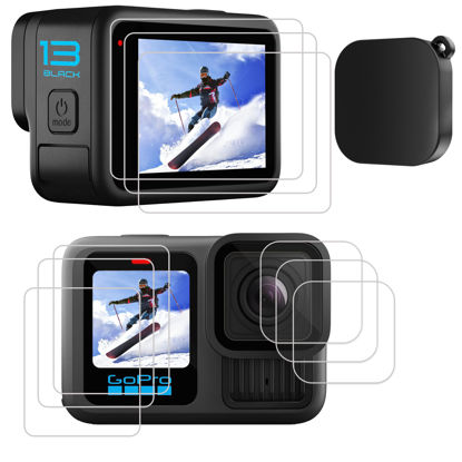 Picture of PCTC 10 PCS Hero 13 Screen Protector Fit for GoPro Hero 13 Black,9H Ultra Clear Tempered Glass Screen Only for Go Pro Hero 13 Accessories, Screen Protector & Silicone Lens Protective Cover