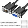 Picture of YIOVVOM DB9 RS232 Serial Extension Cable Male to Male 9 Pin DB9 Cord Straight Through 9 pin Serial Connector Black 3FT