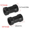 Picture of LUORNG 2PCS Tripod Light Stand Adapter 1/4 to 3/8 Female to Female Screw Converter for Tripods Monopods Rail Systems Light Stands Ball Head Flash Trigger Receivers Black Color