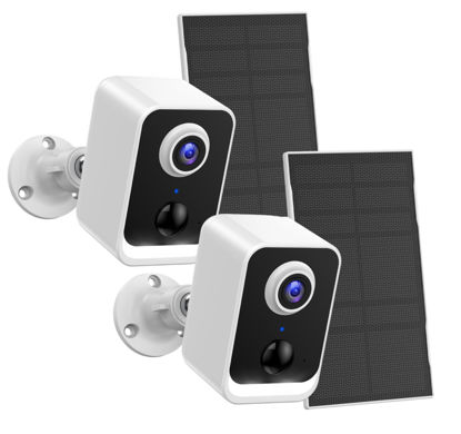 Picture of PEEIPM 2Pcaks Security Cameras Wireless Outdoor, Cameras for Home Security Outdoor, Solar Outdoor Camera with Color Night Vision, AI Detection, 2-Way Talk, IP66 Waterproof, 5G WiFi not Supported