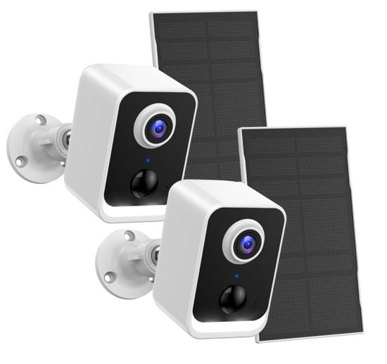 Picture of PEEIPM 2Pcaks Security Cameras Wireless Outdoor, Cameras for Home Security Outdoor, Solar Outdoor Camera with Color Night Vision, AI Detection, 2-Way Talk, IP66 Waterproof, 5G WiFi not Supported