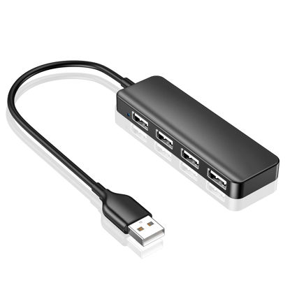 Picture of USB Hub,USB Splitter,USB 4-Port Extender Multiport USB Adapter 1 in 4 Out USB Expander for Charging/Data Sync Compatible with PC, Laptop, PS4, Mac Mini, MacBook, Surface Pro, More, USB2.0 Hub Under $5