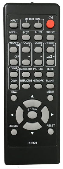 Picture of R025H Universal Remote Control Compatible for Hitachi CP-EX252N CP-EW302N CP-EX3051WN CP-WU5500 CP-WX5505 LP-AW4001 MP-JW3501 LCD Projector Remote Control