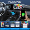 Picture of Wireless CarPlay Adapter, Convert Wired to Wireless CarPlay Dongle, Mini Size Apple Carplay Wireless Adapter with USB & USB-C Adapter for Cars with Built-in CarPlay and iOS 10+