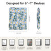 Picture of Dadanism Embroidered Daisy Padded Sleeve for 6" Kindle 11th Gen 2024 2022/10th 8th 2019 2016, 6.8" 7" Kindle Paperwhite 12th Gen 2024/11th 2021/10th 2018, 6" Kobo Tolino eReader,Blue & White Daisy