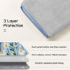 Picture of Dadanism Embroidered Daisy Padded Sleeve for 6" Kindle 11th Gen 2024 2022/10th 8th 2019 2016, 6.8" 7" Kindle Paperwhite 12th Gen 2024/11th 2021/10th 2018, 6" Kobo Tolino eReader,Blue & White Daisy