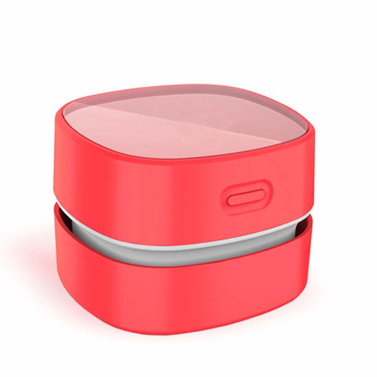 Picture of ODISTAR Desktop Vacuum Cleaner,Mini Table dust Sweeper Energy Saving,High Endurance up to 400 mins,Cordless&360º Rotatable for Cleaning Hairs,Crumbs,Computer Keyboard of Gifts for Kids (Red)