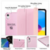Picture of MoKo for iPad 10th Generation Case 2022, Slim Stand Hard PC Translucent Back Shell Smart Cover Case for iPad 10th Gen 10.9 inch 2022, Support Touch ID, Auto Wake/Sleep,Flowers Pink