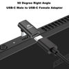 Picture of AreMe 90 Degree USB-C Male to Female Adapter, 2 Pack Right Angle 100W Type-C Adapter Extender for Steam Deck, ROG Ally, Switch, Notebook Computers, Tablet and Mobile Phones (Black)