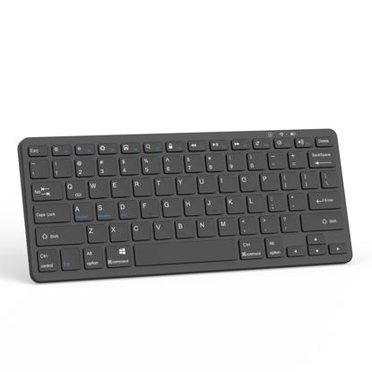 Picture of Bluetooth Keyboard for iPad, Bluetooth Keyboard Compatible iPad 10th 9th 8th, iPad Air 5th 4th, iPad Pro 13/12.9/11 inch, iPad Air 13/11 inch, Portable Keyboard Including iOS, Android, Windows - Black