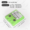 Picture of ROWSHEP (2-Pack) 4.8V 700mAh Ni-MH Battery Replacement for Cisco GA-cm, FA-NICD, Cobra FA-BP FA-CK GA-cm GA-CR GA-CT IXNN4002A