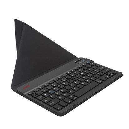 Picture of ALLIFE Universal Ultra Light Slim Portable Wireless Bluetooth 3.0 Keyboard for iOS iPad iPad Air, Pro, Mini, Android, Windows Tablets PC Smartphone with Protection Case Stand