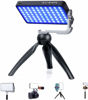 Picture of IVISII G2 Pocket RGB Camera Light,32Wh Built-in 4300mAh Rechargeable Battery 360°Full Color Gamut 9 Light Effects,2600-10000K LED Video Light Panel with Aluminum Alloy Body, Adjustable Tripod Stand