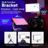Picture of IVISII G2 Pocket RGB Camera Light,32Wh Built-in 4300mAh Rechargeable Battery 360°Full Color Gamut 9 Light Effects,2600-10000K LED Video Light Panel with Aluminum Alloy Body, Adjustable Tripod Stand