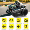 Picture of FreedConn Motorcycle Bluetooth Headset KY PRO - Motorcycle Communication Systems Bluetooth 5.0 1200m 6 Riders Bluetooth Helmet Speakers GPS/Hard&Soft Mic/Stereo Music/Waterproof/Universal Pairing 2PCS
