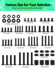 Picture of Nuyoah TV Mounting Screws with Organizer Box - Universal TV Mount Screws Hardware Kit Includes M4 M5 M6 M8 Replacement TV Screws, Washers and Spacers, Works with Any TV up to 80inches