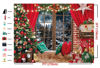Picture of Dudaacvt 7x5ft Christmas Window Backdrop for Photography Winter Merry Xmas Tree Background Snow Holiday Photobooth Portrait Party Banner Festival Photo Studio Props Supplies