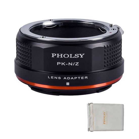 Picture of PHOLSY Lens Mount Adapter Compatible with Pentax K PK Lens to Nikon Z Mount Camera Body Compatible with Nikon Z fc, Z30, Z9, Z8, Z6 II, Z7 II, Z6, Z7, Z5, Z50