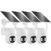 Picture of VIZIUUY Solar Security Cameras Wireless Outdoor 4 Pack, 3MP Security Cameras Wireless Outdoor, Pan Tilt 360°WiFi Camera with Color Night Vision/PIR Sensor/2-Way Audio/Alexa