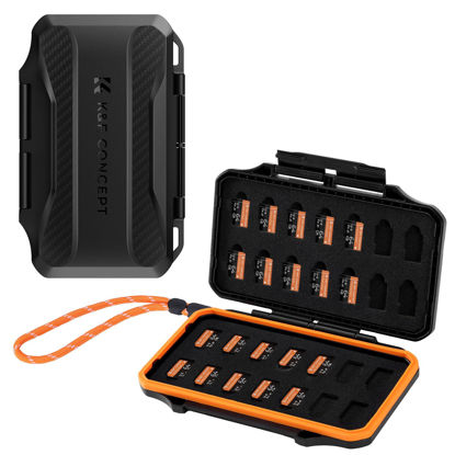 Picture of K&F Concept 28 Slots Micro SD Card Case,Water-Resistant Anti-Shock Anti-Dust TF Card Holder,Micro SD/Micro SDHC/Micro SDXC Card Box Organizer Storage