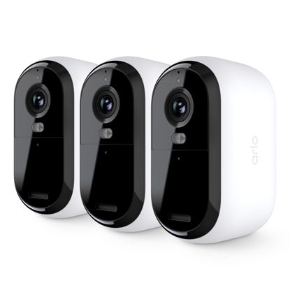 Picture of Arlo Essential Outdoor HD Security Camera (2nd Generation) - 3 Pack - 1080p HD Video, Outdoor & Indoor Wireless Camera, Integrated Spotlight, Color Night Vision, DIY Setup, White - VMC2350