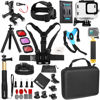 Picture of Hauyapie Accessories Kit Pack for Go pro 12 11 10 9 Hero Black, Waterproof Housing Case Backpack Shoulder Strap Mount Motorcycle Helmet Chin Mount Bundle for Gopro Hero12 11 10 9 Camera(YP01)