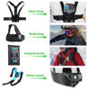 Picture of Hauyapie Accessories Kit Pack for Go pro 12 11 10 9 Hero Black, Waterproof Housing Case Backpack Shoulder Strap Mount Motorcycle Helmet Chin Mount Bundle for Gopro Hero12 11 10 9 Camera(YP01)