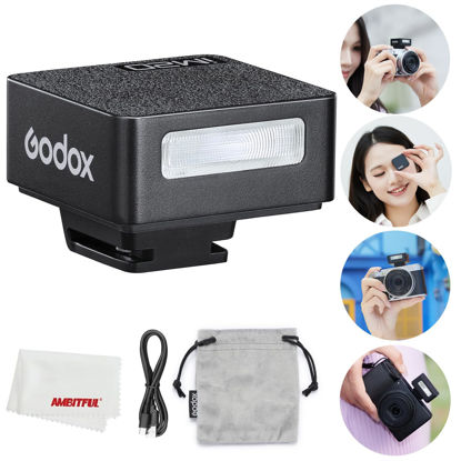 Picture of Godox iM20 Camera Flash, Mini Flash Speedlite,440 Full-Power Flashes,Single Contact Hotshoe,Built-in Lithium Battery for Fuji/Sony/Nikon/Canon/Olympus Camera (iM20)