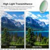Picture of Haoge 49mm MC UV Lens Protection Filter for Sony FE 50mm 40mm 2.5G Fuji X100VI x100f X100V X100S X100T Camera Lens Optical Glass Ultra Slim 18 Multi-Layer Coatings Silver