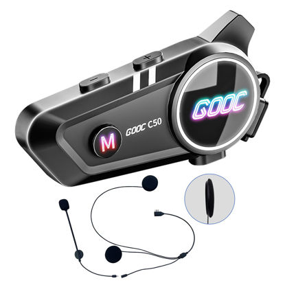 Picture of JZAQ Motorcycle Helmet Bluetooth Headset,High Sound Quality,Waterproof Sports Headset,Speakers Hands Free,Music Call Control,Automatic answering,120 Hours Playing time 1000mAh