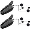 Picture of cepkquis Motorcycle Bluetooth Headset Wireless Helmet 400M Intercom Headphone with CVC Noise Cancellation Stereo Music IPX6 Waterproof for Half/Open Face Helmet 2 Pack