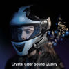 Picture of cepkquis Motorcycle Bluetooth Headset Wireless Helmet 400M Intercom Headphone with CVC Noise Cancellation Stereo Music IPX6 Waterproof for Half/Open Face Helmet 2 Pack