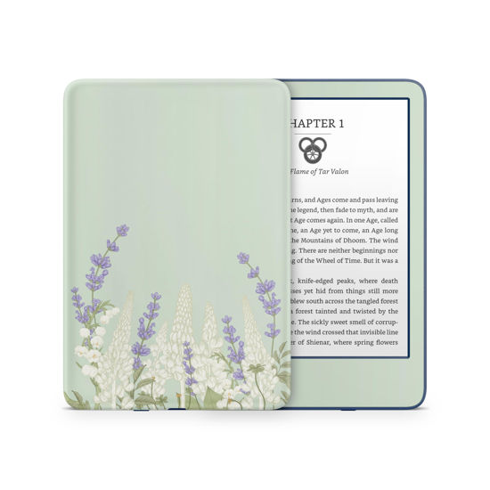 Picture of Tacky Design Cherry Blossom Skin for Kindle Paperwhite Skin Wrap, Green Skin for Kindle Stickers, Premium Vinyl 3M Full Wrap for Kindle Paperwhite Covers for (Kindle Paperwhite (11th Gen, 2021))