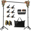 Picture of JSungo 10x8.5 FT Backdrop Stand for Parties, Adjustable Photo Backdrop Stand Kit with Carrying Bag, Portable Background Stand Backdrop for Wedding, Photoshoot, and Photo Studio