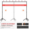 Picture of JSungo 10x8.5 FT Backdrop Stand for Parties, Adjustable Photo Backdrop Stand Kit with Carrying Bag, Portable Background Stand Backdrop for Wedding, Photoshoot, and Photo Studio