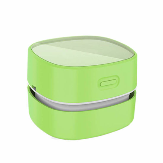 Picture of ODISTAR Desktop Vacuum Cleaner,Mini Table dust Sweeper Energy Saving with auto Power-Off Function,High Endurance up to 400 mins,Cordless&360º Rotatable for Keyboard/Home/Office (Green Charging)