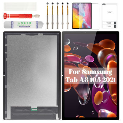 Picture of for Samsung Tab A8 Screen Replacement for Samsung Galaxy Tab A8 10.5 Digitizer Touch Screen 2021 for Samsung SM-X200 LCD Display Repair Kits SM-X205 Black 10.5"