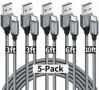Picture of etguuds USB A to USB C Cable 5-Pack (3/3/6/6/10 ft), Fast Charging Type C Charger Cord for iPhone 16 15 Pro/Pro Max/Plus, for Samsung Galaxy S24 S23 S22 S21 S20 S10 A55 A54 Flip, Pixel, Moto G, Gray