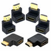 Picture of AONTOKY 6Pack 3D and 4K HDMI Angled Adapter Combo 4 Pcs 90 and 270 Degree 2 Pcs Vertical Flat Left and Right 90 Degree Male to Female HDMI Adapter TV Connector