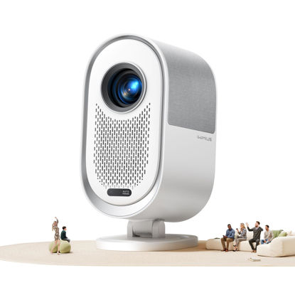 Picture of [Unique Design/Dolby Audio] Projector with WiFi6 and 2-Way Bluetooth, 20W Speakers, 1080P Home Theater Movie Proyector, Auto Focus&Keystone, iWIMIUS Flagship for Indoor&Outdoor (White, Standard)