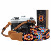 Picture of Padwa Lifestyle Camera Strap - 1.5" Crazy Horse Cowhide Head Cotton Strap,Vintage Embroidery Camera Straps for Photographers and All Cameras,Cute Adjustable Shoulder Neck Strap for Adults & Kids