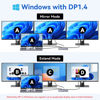 Picture of USB C Docking Station 3 Monitors Laptop USB C Dock Dual Monitor with 2 HDMI DisplayPort 4K144Hz,USB A 2.0/3.0,USB C 3.1 10Gbps&30W Output,Ethernet,MicroSD&SD,Audio&Mic,150W DC Power for Dell/Lenovo/HP
