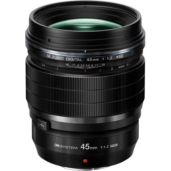 Picture of OM SYSTEM Olympus M.Zuiko Digital ED 45mm F1.2 PRO for Micro Four Thirds System Camera, Ultra Bright F1.2 Lens, Weather Sealed Design, MF Clutch, L-Fn Button