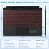 Picture of Qulose Keyboard Case for Surface Go (3/2/1) - Black, 7 Color Backlight, Magnetic Detachable, Rechargeable Bluetooth Keyboard with Trackpad