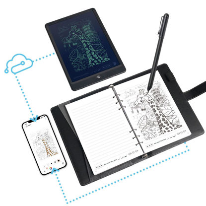 Picture of OPHAYA 3in1 Digital Smart Pen, Smartpen Writing Set-Smart pens for Note Taking, Real-time Digital Synchronization Compatible for iOS and Android Smartphone, Smart Pen and Notebook and Writing pad