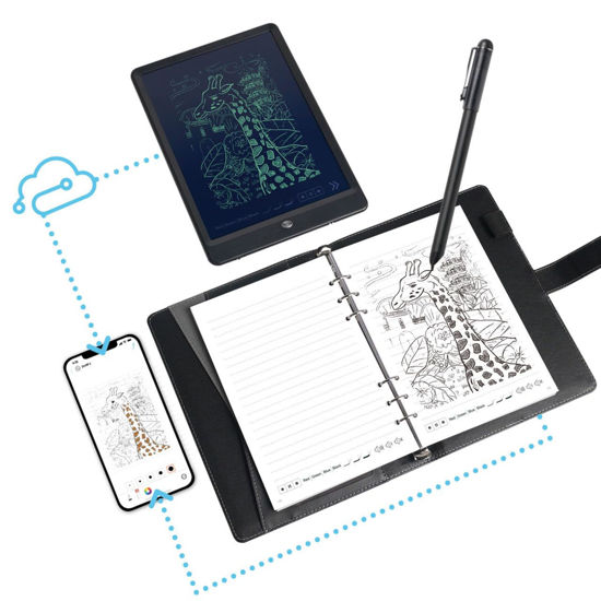 Picture of OPHAYA 3in1 Digital Smart Pen, Smartpen Writing Set-Smart pens for Note Taking, Real-time Digital Synchronization Compatible for iOS and Android Smartphone, Smart Pen and Notebook and Writing pad