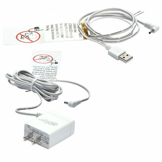 Picture of Infant Optics Official Power Cord Adapter for DXR8 PRO Monitor Unit NOT for Camera Unit NOT for DXR8, White