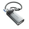 Picture of WARRKY Video Capture Card, USB3.0 HDMI Capture Card 1080P 60FPS with Type-C Adapter, USB C Capture Card for Streaming [Nylon Braided Cable, Aluminum Shell] Compatible with Windows, MacOS, Switch, OBS