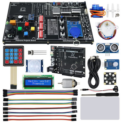 Picture of Freenove Projects Kit with Control Board V4 (Compatible with Arduino IDE), 238-Page Detailed Tutorials, 46 Projects, No Soldering, Simple Wiring