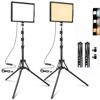 Picture of Ci-Fotto LED Photo Video Light 2-Pack, Bi-Color 2800-6500K Dimmable USB LED Continuous Light, 68" Photography Lighting Kit with Tripod Stand for Studios, YouTube TikTok Video Recording, Game Streaming